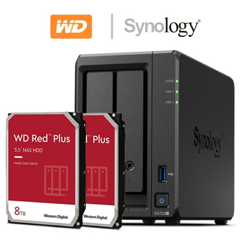 Synology DS723+ 16TB 나스 WD RED Plus 8TB x 2EA NAS HDD